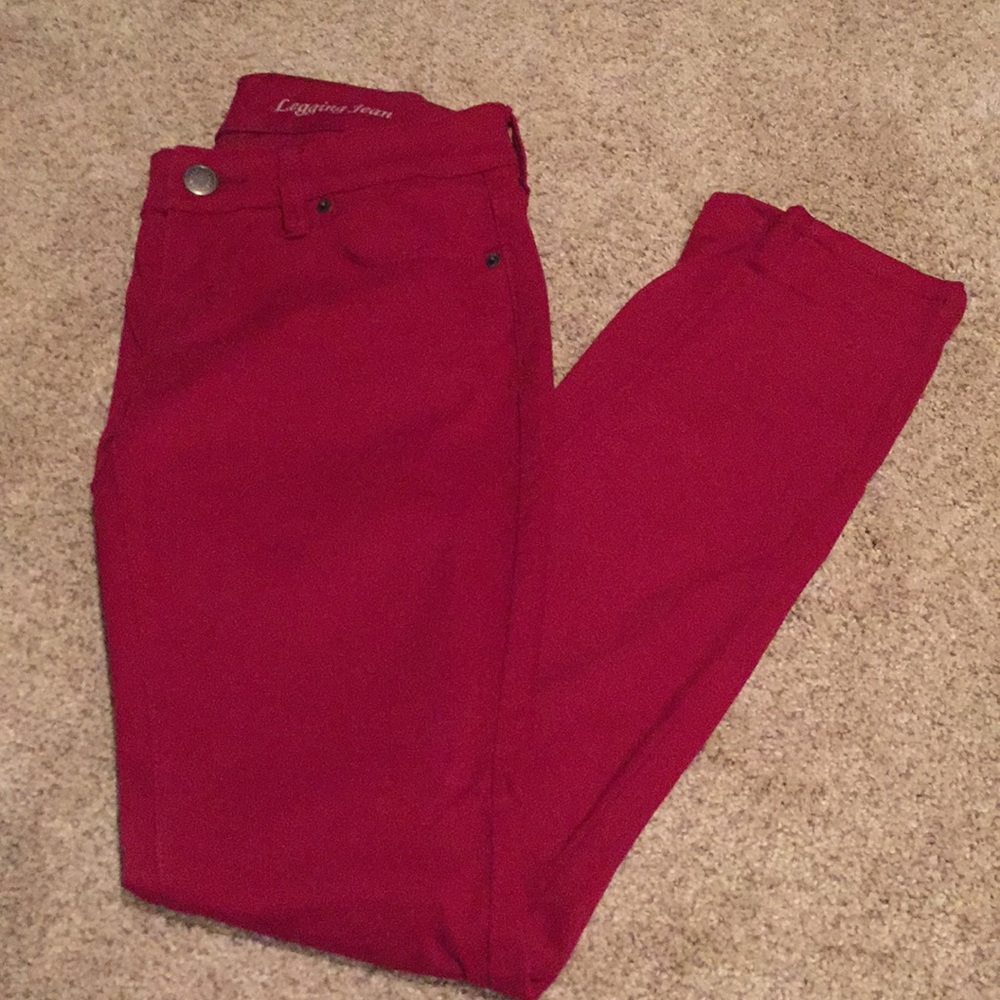 The Limited 678 red legging jeans