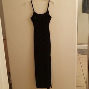 Purple velvet dress