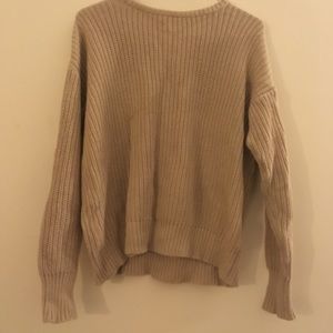Oatmeal American Apparel fisherman sweater