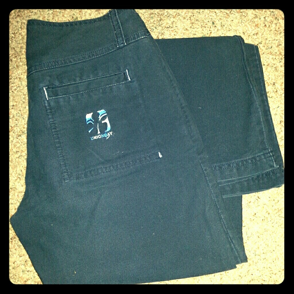 Classic Unionbay Navy Wide Leg Jeans