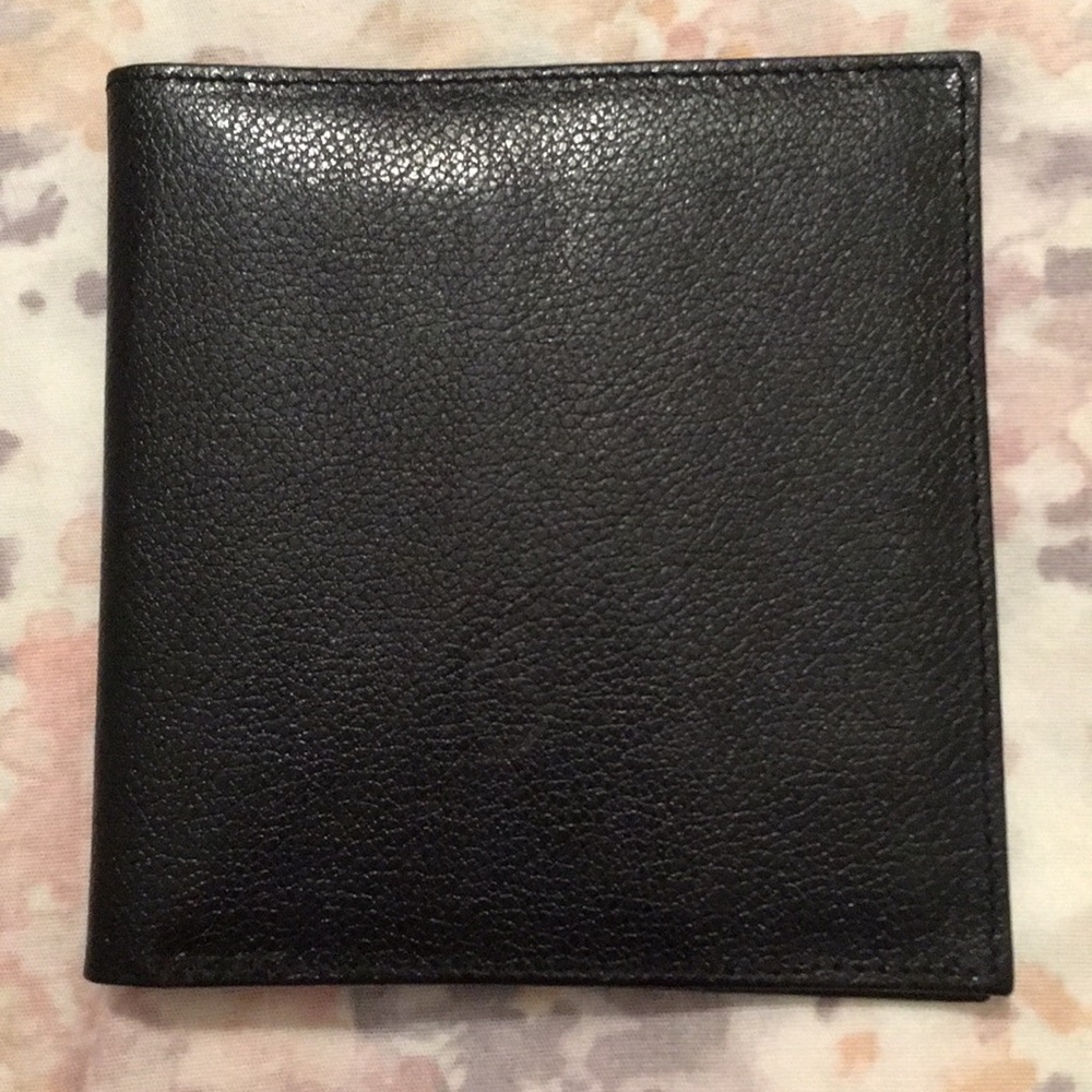 Vintage Mundi Black Leather Wallet Credit Cards New