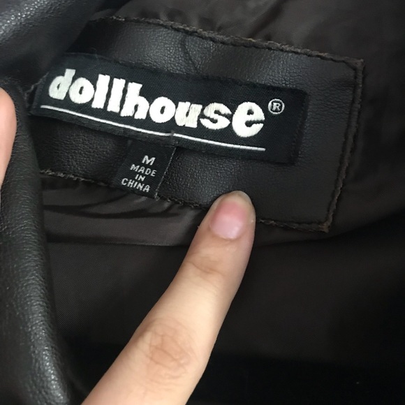 brown/black leather jacket - Picture 3 of 3