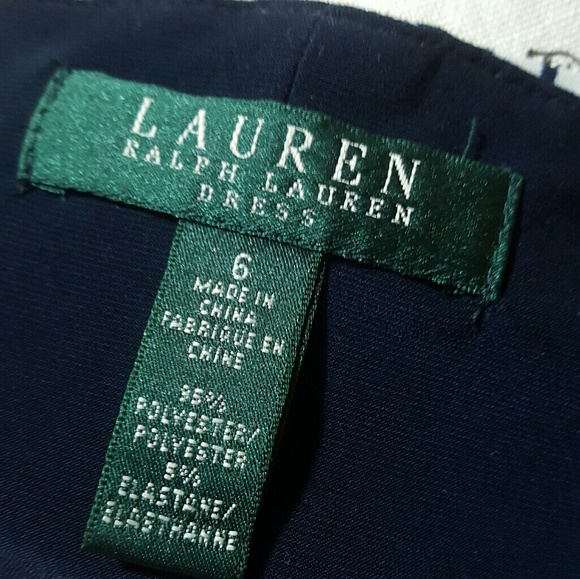 Ralph by Ralph Lauren Navy & white lined dress 6 - Picture 3 of 4