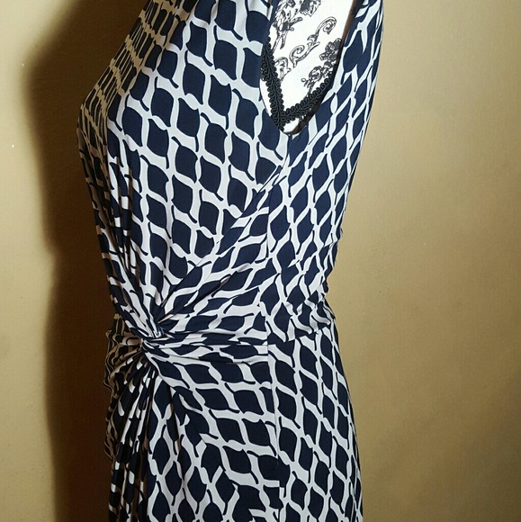 Ralph by Ralph Lauren Navy & white lined dress 6 - Picture 4 of 4