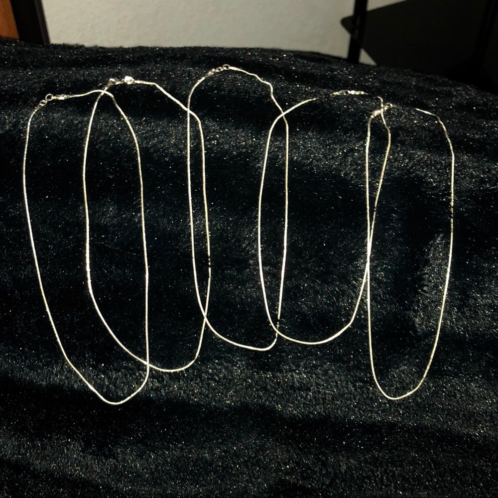 STERLING SILVER CHAINS 8”charm pendant ready
