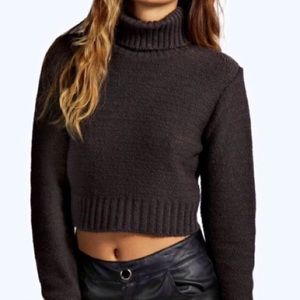 Boohoo Cropped Turtleneck