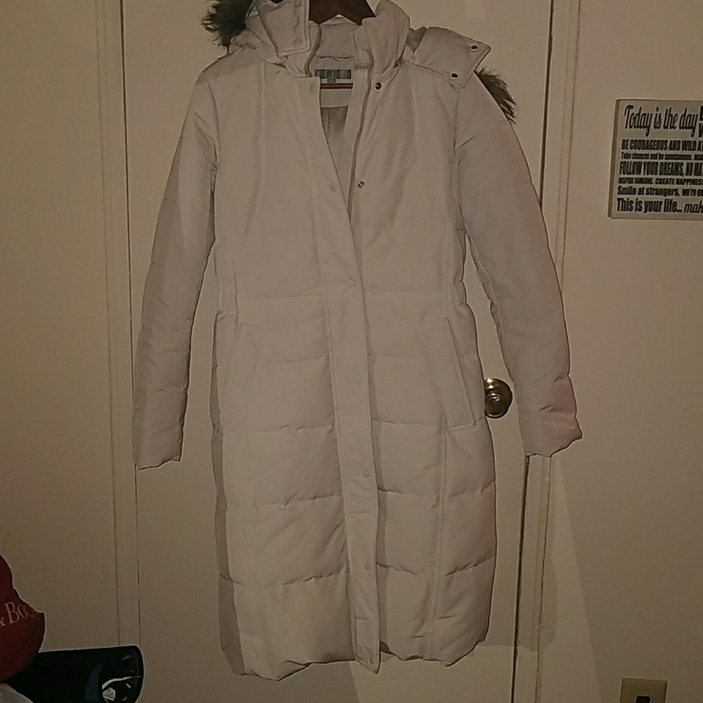 White Uniqlo coat