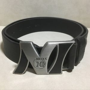 EUC NICOLE LENIC BLACK LEATHER BELT WOMEN