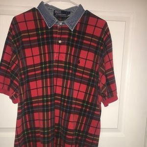 Vintage Denim Collar Ralph Lauren Polo Shirt