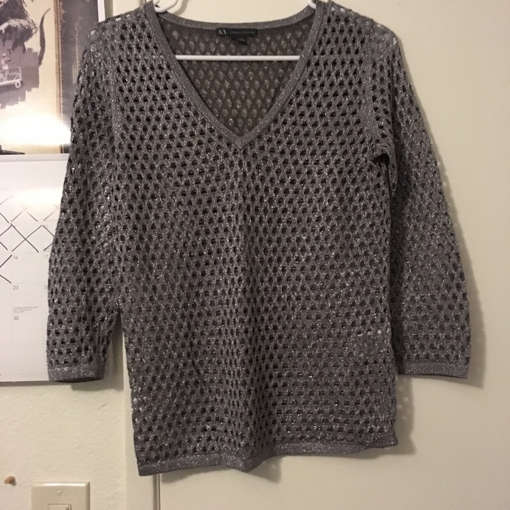 Armani Exchange Silver Top