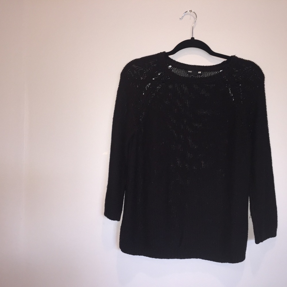 Black knit H&m sweater top size S
