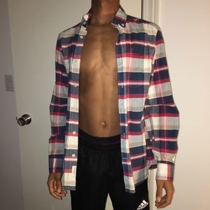 Plaid Button Up Collar Shirt