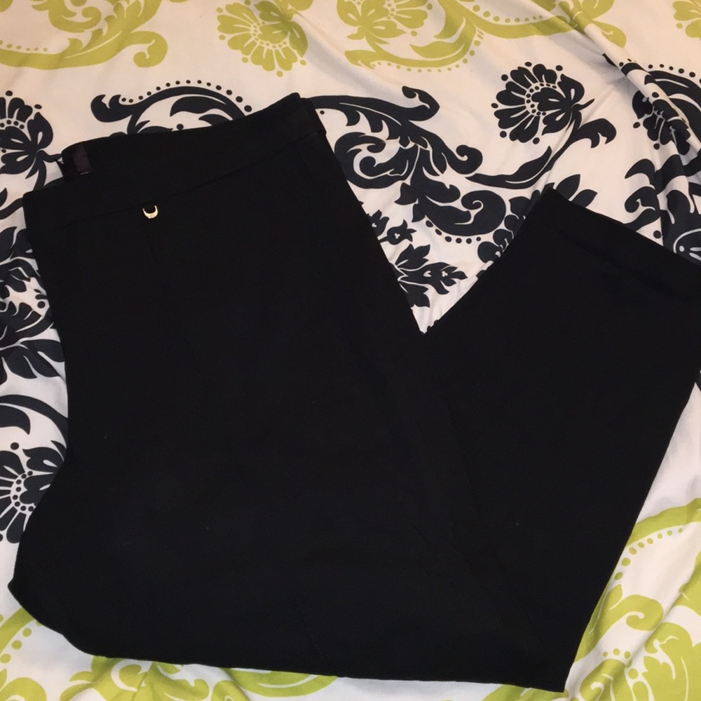 Black Stretchy polyester trousers 22W