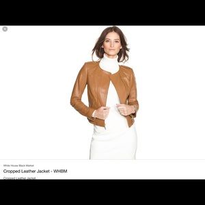 White House Black Market Crop Leather Jacket