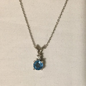 Elegant Blue Topaz Gemstone Necklace