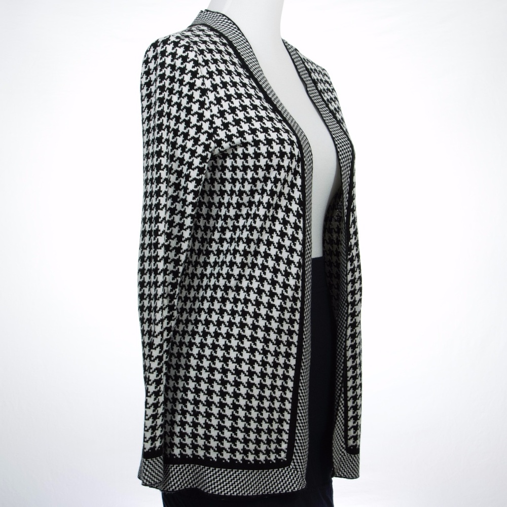 Charter Club Black/White Knitted Cardigan Sweater - Picture 2 of 8