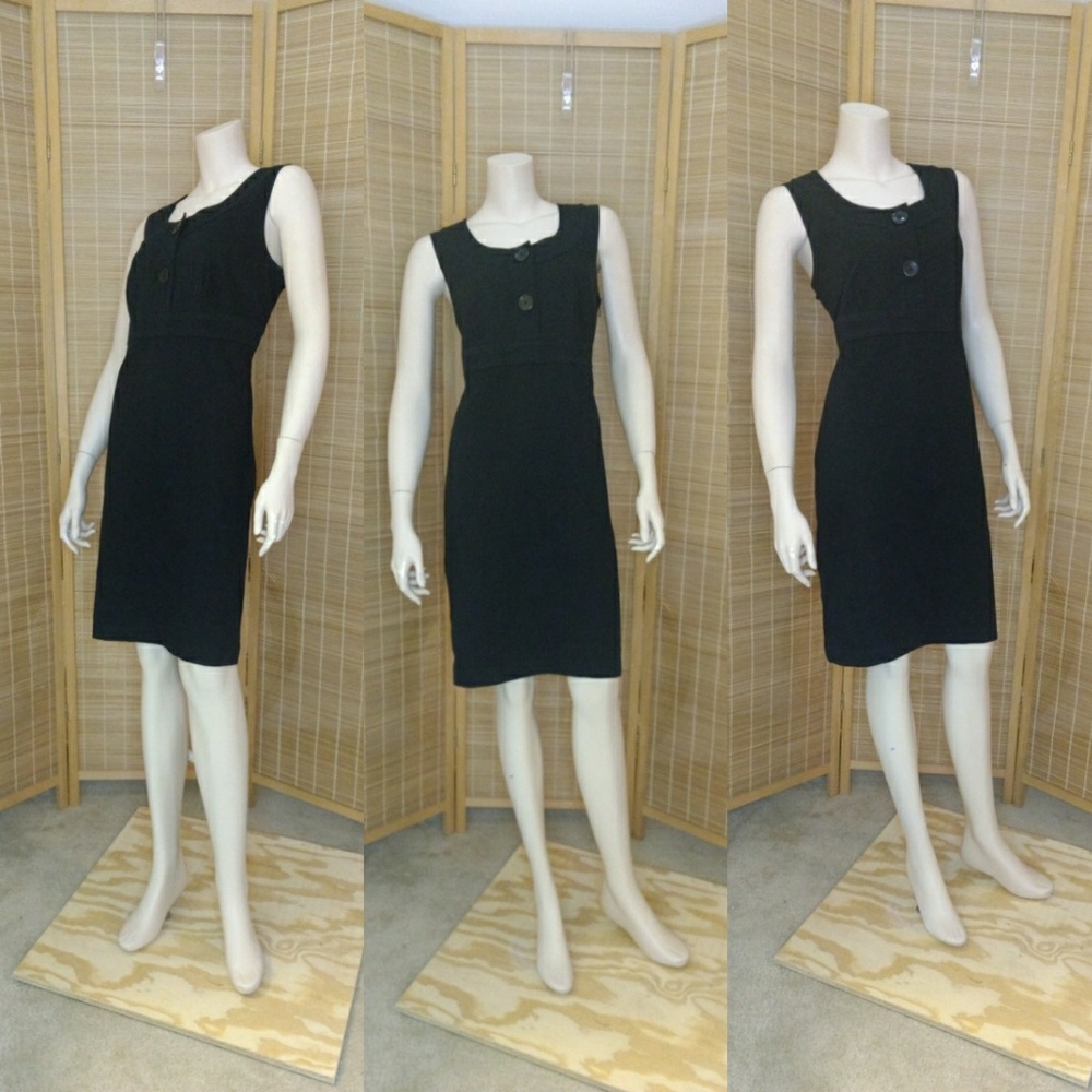 Loft Classic Sleeveless Big Button Dress