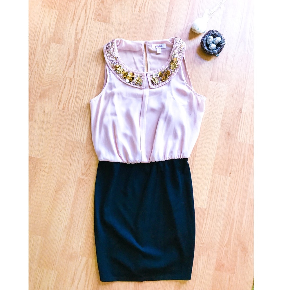 CANDIES Embellished sleeveless bodycon mini dress