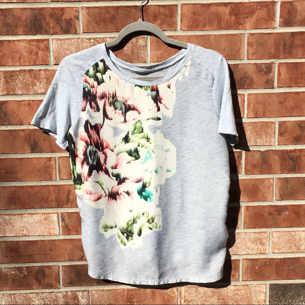 Blue floral top