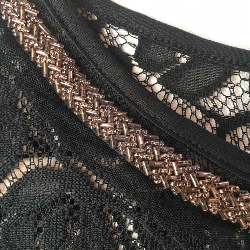Haute Society Black Lace Babydoll - Picture 2 of 4