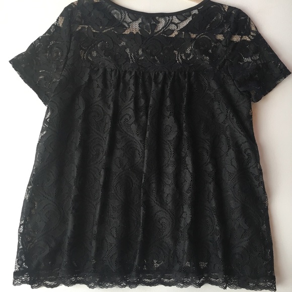 Haute Society Black Lace Babydoll - Picture 3 of 4