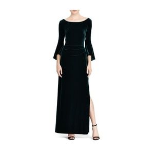 Ralph Lauren Velvet Green Gown