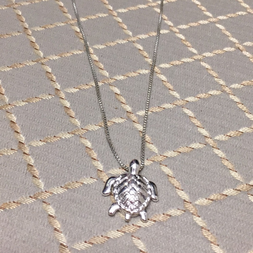 SilverTurtle Necklace 18”