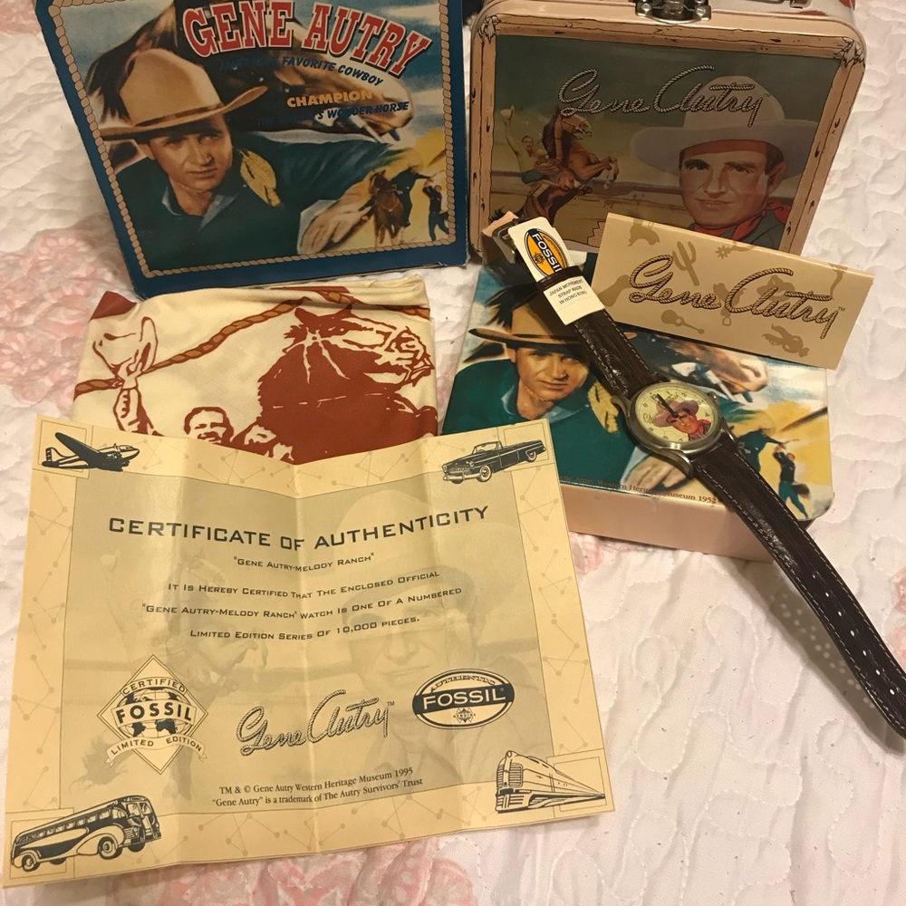 Gene Autry Collectible Fossil Watch set!!🤗