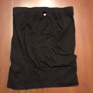 Strapless black Old Navy faux wrap top