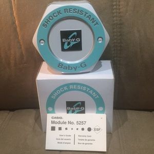 Casio White Baby G shock resistant ladies watch