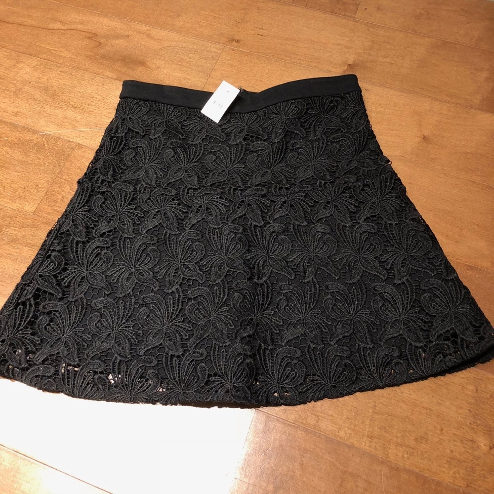 NWT LOFT black lace skirt