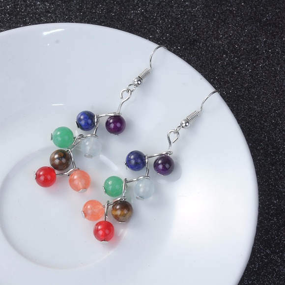 Earrings. Chakra Stone Earrings. Healing Energy. - Picture 3 of 3