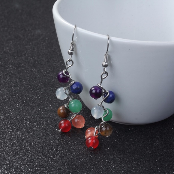 Earrings. Chakra Stone Earrings. Healing Energy. - Picture 2 of 3