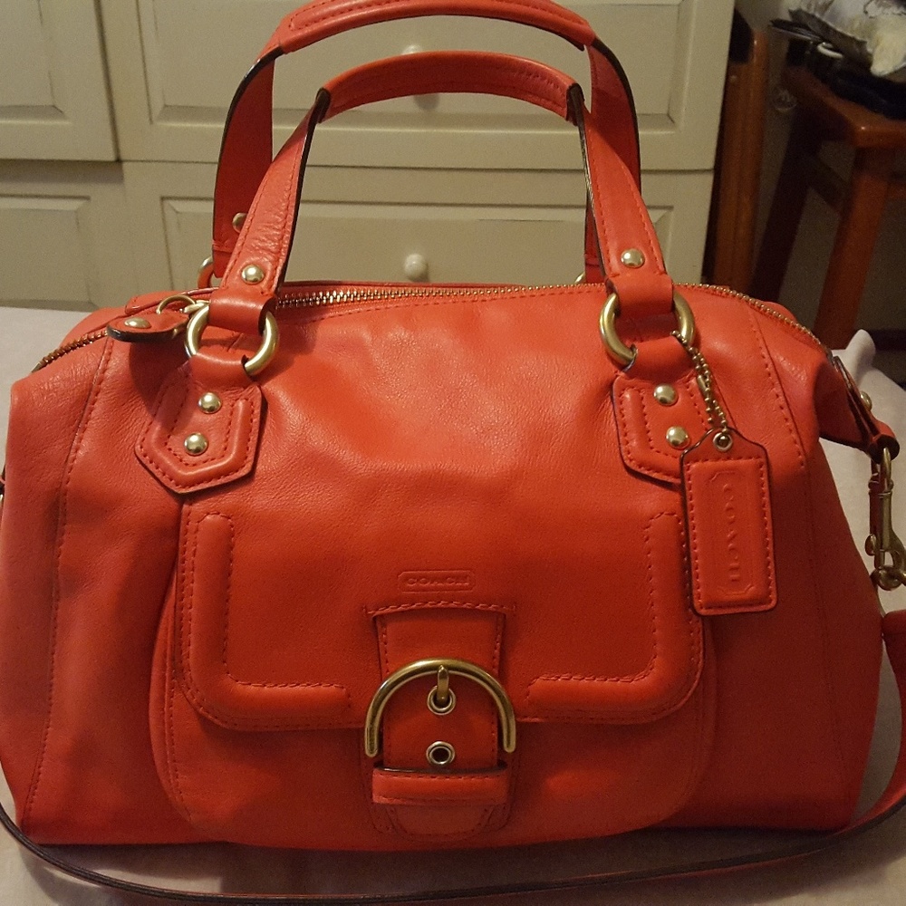 Coach orange satchel