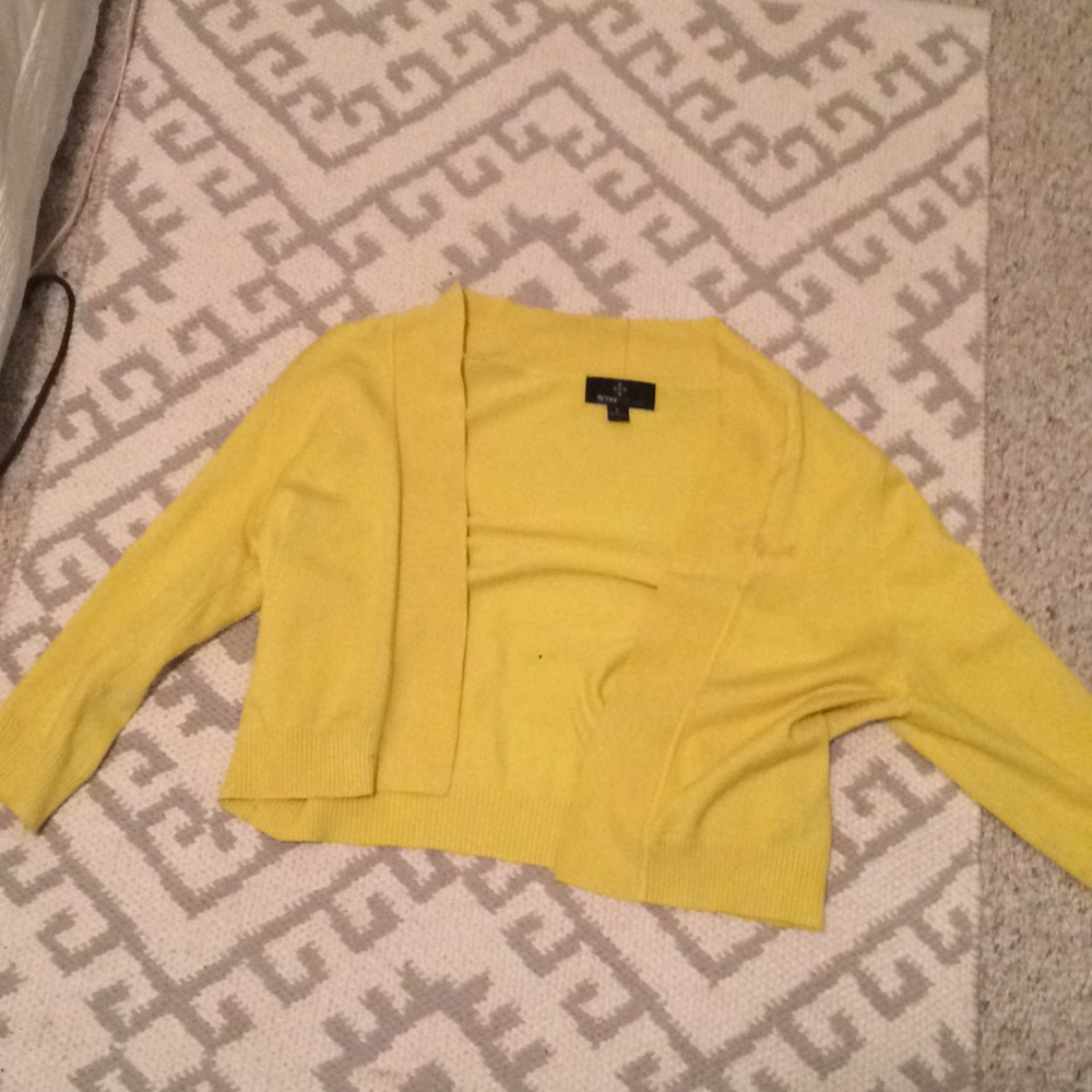 Yellow 3/4 length cardigan