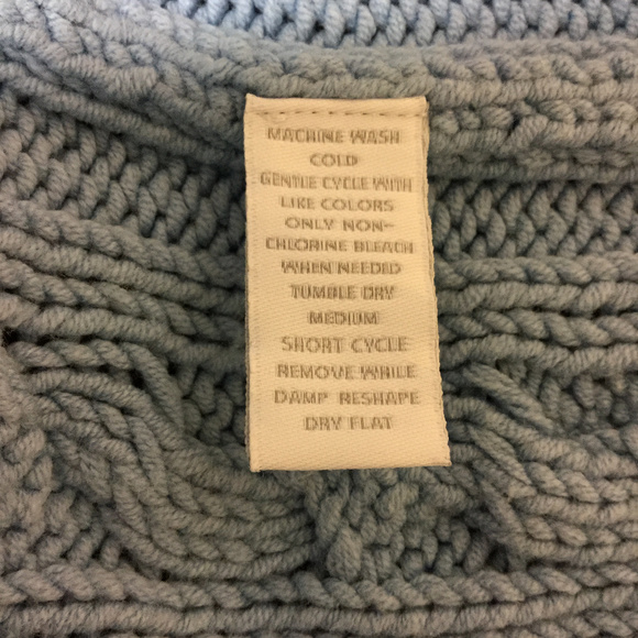 Charter Club Blue Cable Knit Sweater Size Large - Picture 4 of 5