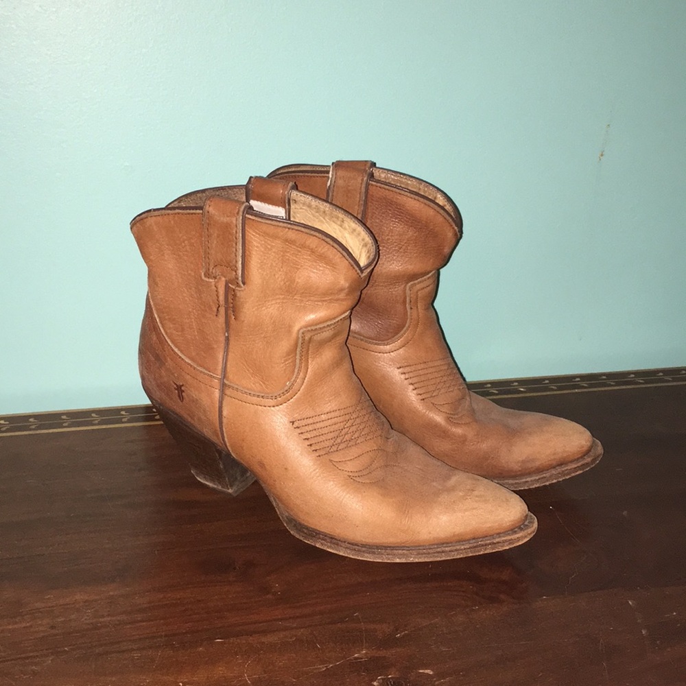 Size 9 gently worn Frye cowboy boots.
