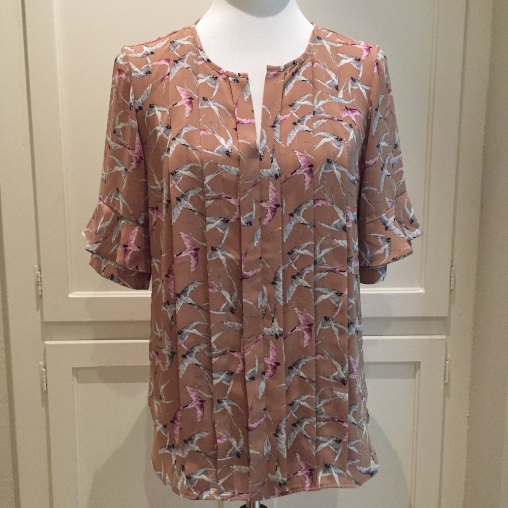Blouse With Bird Pattern