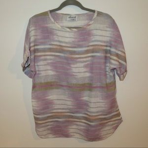 Multi colored linen t shirt