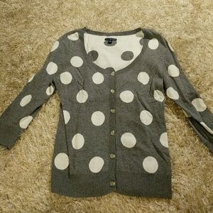 Super soft AE polkadot cardi