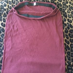 Pencil Skirt With Ribbed Detail