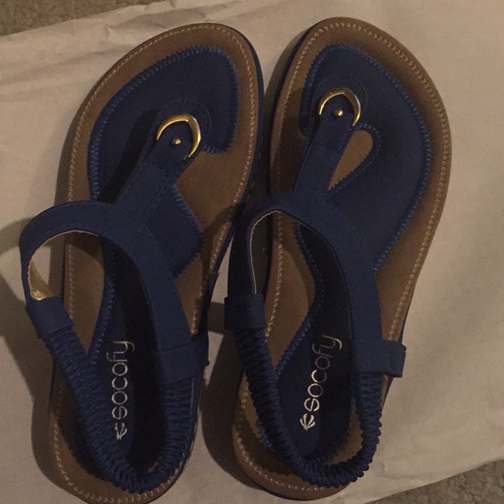 Socofy, blue sandles