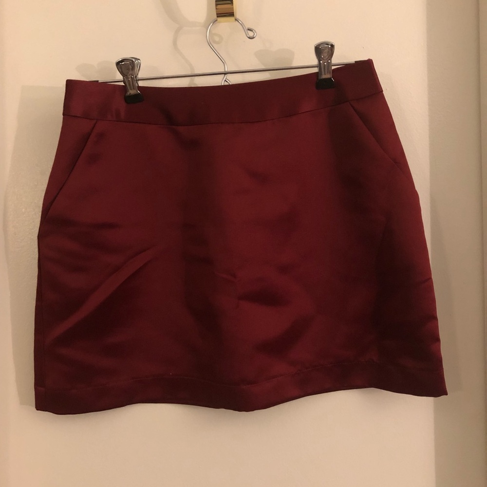 BCBG Burgundy Mini Skirt