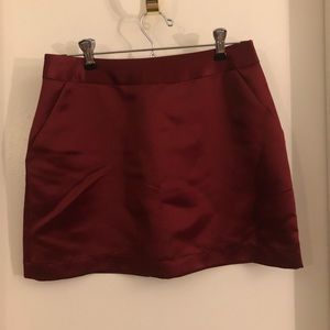 BCBG Burgundy Mini Skirt