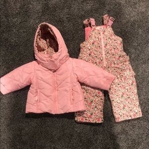 Infant girl snow pants and winter coat
