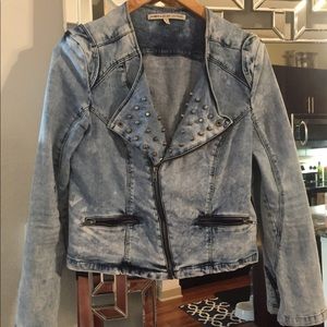 Denim studded jacket