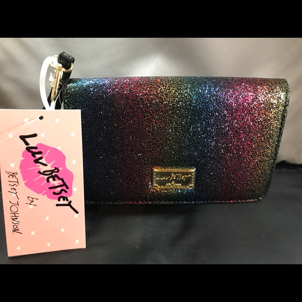 Betsey Johnson Rainbow Wristlet/Clutch/Wallet NWT