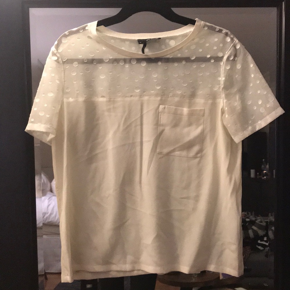 The kooples white silk top