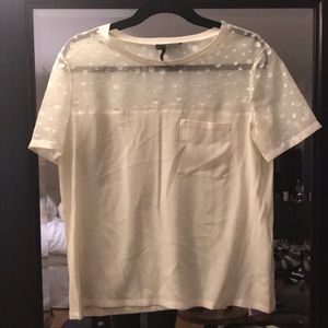 The kooples white silk top