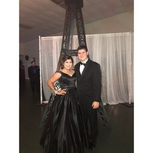 Black Off Shoulder Prom Dress